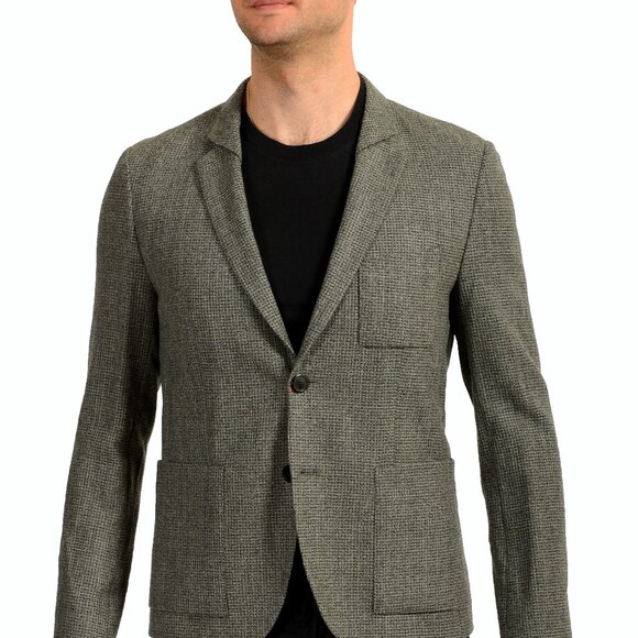 Hugo Boss Men's "Arthor" Gray 100% Wool Two Button Blazer US 38S IT 48S - Picture 1 of 6